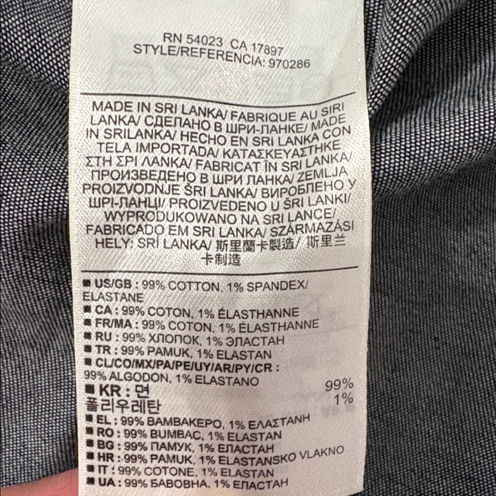 Banana Republic Dark Blue Denim Shirt Size Small - Picture 9 of 10